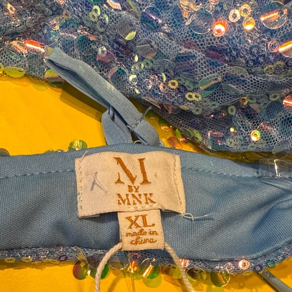 MNK Blue Sequin Prom Dress jr. - Picture 9 of 10